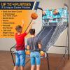 imageSereneLife Dual Hoop Basketball Shootout Indoor Home Arcade Room Game with Electronic LED Double Basketball Shot Scoreboard ampamp Play Timer Foldup Court Shooting Sports for KidsampampAdults PlayerDual Shot