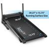 imageSereneLife Electric Folding Treadmill Exercise Machine  Smart Compact Digital Fitness Treadmill Workout Trainer wBluetooth App Sync Manual Incline Adjustment for Walking Running GymBLACK