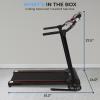 imageSereneLife Electric Folding Treadmill Exercise Machine  Smart Compact Digital Fitness Treadmill Workout Trainer wBluetooth App Sync Manual Incline Adjustment for Walking Running GymBLACK