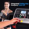 imageSereneLife Electric Folding Treadmill Exercise Machine  Smart Compact Digital Fitness Treadmill Workout Trainer wBluetooth App Sync Manual Incline Adjustment for Walking Running GymBLACK