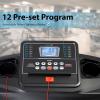 imageSereneLife Electric Folding Treadmill Exercise Machine  Smart Compact Digital Fitness Treadmill Workout Trainer wBluetooth App Sync Manual Incline Adjustment for Walking Running GymBLACK