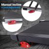 imageSereneLife Electric Folding Treadmill Exercise Machine  Smart Compact Digital Fitness Treadmill Workout Trainer wBluetooth App Sync Manual Incline Adjustment for Walking Running GymBLACK