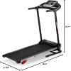 imageSereneLife Electric Folding Treadmill Exercise Machine  Smart Compact Digital Fitness Treadmill Workout Trainer wBluetooth App Sync Manual Incline Adjustment for Walking Running GymBLACK
