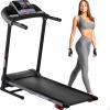 imageSereneLife Electric Folding Treadmill Exercise Machine  Smart Compact Digital Fitness Treadmill Workout Trainer wBluetooth App Sync Manual Incline Adjustment for Walking Running GymBLACK