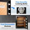 imageSereneLife Electronic Large Digital Safe Box  138 Cubic FT Durable Design UserFriendly Keypad Alarm System Hidden Keyhole Money ampamp Firearm Safebox for Home ampamp Office  1496 x1259 x 1771