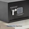 imageSereneLife Electronic Safe Box  HeavyDuty 122 x 78 Small Lockbox  Digital Keypad Code ampamp 2 Key Override  Compact Money Safe for Cash Jewelry Valuables  Wall ampamp Floor Mountable StorageBlack