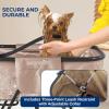 imageSereneLife Foldable Dog Bath Tub with Adjustable Height 360 Access Drain Hose ampamp Storage Pockets  130 lb Capacity Grooming Station for IndoorOutdoor Use BeigeBeige