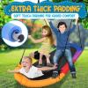 imageSereneLife Giant Platform Swing 67 Glider Kids Outdoor Backyard Tree Playhouse Playground Saucer Swing Set Mega Swinging Surfer Mat Swingset wRope Straps Cushion Padded Frame One Size RainbowRainbow  Hang Kit