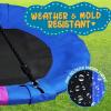 imageSereneLife Giant Platform Swing 67 Glider Kids Outdoor Backyard Tree Playhouse Playground Saucer Swing Set Mega Swinging Surfer Mat Swingset wRope Straps Cushion Padded Frame One Size RainbowRainbow  Hang Kit