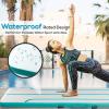 imageSereneLife Gymnastics Inflatable Air Tumbling Floor Mat Floating Water Mat 13FT 4in Thickness for OutdoorHome Indoor Use Tumbling Training Cheerleading Yoga Water with Electric Air PumpAquamarine