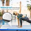 imageSereneLife Gymnastics Inflatable Air Tumbling Floor Mat Floating Water Mat 13FT 4in Thickness for OutdoorHome Indoor Use Tumbling Training Cheerleading Yoga Water with Electric Air PumpBlue