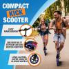 imageSereneLife Kick Scooter Adult Teenagers Kids 2 Wheel Kids Scooter with Adjustable TBar Handlebar  Alloy AntiSlip Deck  Portable Folding Scooters for Kids with Carrying StrapPurple