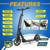 imageSereneLife Kick Scooter Adult Teenagers Kids 2 Wheel Kids Scooter with Adjustable TBar Handlebar  Alloy AntiSlip Deck  Portable Folding Scooters for Kids with Carrying StrapCamouflage