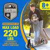 imageSereneLife Kick Scooter Adult Teenagers Kids 2 Wheel Kids Scooter with Adjustable TBar Handlebar  Alloy AntiSlip Deck  Portable Folding Scooters for Kids with Carrying StrapWhite