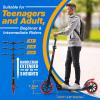 imageSereneLife Kick Scooter Adult Teenagers Kids 2 Wheel Kids Scooter with Adjustable TBar Handlebar  Alloy AntiSlip Deck  Portable Folding Scooters for Kids with Carrying StrapRed