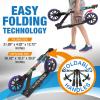 imageSereneLife Kick Scooter Adult Teenagers Kids 2 Wheel Kids Scooter with Adjustable TBar Handlebar  Alloy AntiSlip Deck  Portable Folding Scooters for Kids with Carrying StrapGraffiti