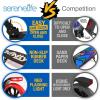 imageSereneLife Kick Scooter Adult Teenagers Kids 2 Wheel Kids Scooter with Adjustable TBar Handlebar  Alloy AntiSlip Deck  Portable Folding Scooters for Kids with Carrying StrapRed