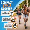 imageSereneLife Kick Scooter Adult Teenagers Kids 2 Wheel Kids Scooter with Adjustable TBar Handlebar  Alloy AntiSlip Deck  Portable Folding Scooters for Kids with Carrying StrapLeopard