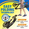 imageSereneLife Kick Scooter Adult Teenagers Kids 2 Wheel Kids Scooter with Adjustable TBar Handlebar  Alloy AntiSlip Deck  Portable Folding Scooters for Kids with Carrying StrapCamouflage
