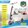 imageSereneLife Kick Scooter Adult Teenagers Kids 2 Wheel Kids Scooter with Adjustable TBar Handlebar  Alloy AntiSlip Deck  Portable Folding Scooters for Kids with Carrying StrapPink