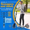 imageSereneLife Kick Scooter Adult Teenagers Kids 2 Wheel Kids Scooter with Adjustable TBar Handlebar  Alloy AntiSlip Deck  Portable Folding Scooters for Kids with Carrying StrapWhite