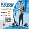 imageSereneLife Kick Scooter Adult Teenagers Kids 2 Wheel Kids Scooter with Adjustable TBar Handlebar  Alloy AntiSlip Deck  Portable Folding Scooters for Kids with Carrying StrapGraffiti