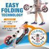 imageSereneLife Kick Scooter Adult Teenagers Kids 2 Wheel Kids Scooter with Adjustable TBar Handlebar  Alloy AntiSlip Deck  Portable Folding Scooters for Kids with Carrying StrapPink