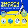 imageSereneLife Kick Scooter for Adults Teens and Kids  2Wheel Folding Scooter with Adjustable TBar AntiSlip Alloy Deck Carry Strap WhiteWhite