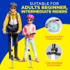 imageSereneLife Kick Scooter for Adults Teens and Kids  2Wheel Folding Scooter with Adjustable TBar AntiSlip Alloy Deck Carry Strap WhiteWhiteBlue