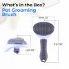 imageSereneLife Lint Roller Pet Brush SkinFriendly Dog and Cat SelfCleaning Slicker Brush with Massage Particles Removes Loose HairTangles 768quotx413quotx255quot Pet Hair Removal Tool with Release Button