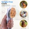 imageSereneLife Lint Roller Pet Brush SkinFriendly Dog and Cat SelfCleaning Slicker Brush with Massage Particles Removes Loose HairTangles 768quotx413quotx255quot Pet Hair Removal Tool with Release Button