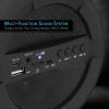 imageSereneLife Outdoor Portable Wireless Bluetooth Boombox and Radio Stereo System with Rechargeable Battery 2 Speaker Drivers 4 Subwoofer 35mm Aux MP3 USB Micro SD Slot FM Radio  SLBSP11