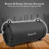 imageSereneLife Outdoor Portable Wireless Bluetooth Boombox and Radio Stereo System with Rechargeable Battery 2 Speaker Drivers 4 Subwoofer 35mm Aux MP3 USB Micro SD Slot FM Radio  SLBSP11