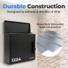 imageSereneLife Outdoor Wall Mailbox  046 Cubic FT Locking Mailbox  Easy Installation Secure Lock Mechanism  Ideal for Residential or Commercial Use  Wall Mountable 1377quot x 452quot x 1299  BlackBlack