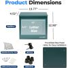 imageSereneLife Outdoor Wall Mailbox  046 Cubic FT Locking Mailbox  Easy Installation Secure Lock Mechanism  Ideal for Residential or Commercial Use  Wall Mountable 1377quot x 452quot x 1299  BlackGreen
