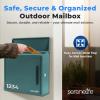 imageSereneLife Outdoor Wall Mailbox  046 Cubic FT Locking Mailbox  Easy Installation Secure Lock Mechanism  Ideal for Residential or Commercial Use  Wall Mountable 1377quot x 452quot x 1299  BlackGreen