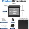 imageSereneLife Outdoor Wall Mailbox  046 Cubic FT Locking Mailbox  Easy Installation Secure Lock Mechanism  Ideal for Residential or Commercial Use  Wall Mountable 1377quot x 452quot x 1299  BlackBlack