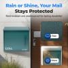 imageSereneLife Outdoor Wall Mailbox  046 Cubic FT Locking Mailbox  Easy Installation Secure Lock Mechanism  Ideal for Residential or Commercial Use  Wall Mountable 1377quot x 452quot x 1299  BlackGreen