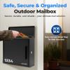 imageSereneLife Outdoor Wall Mailbox  046 Cubic FT Locking Mailbox  Easy Installation Secure Lock Mechanism  Ideal for Residential or Commercial Use  Wall Mountable 1377quot x 452quot x 1299  BlackBlack
