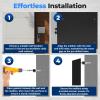 imageSereneLife Outdoor Wall Mailbox  046 Cubic FT Locking Mailbox  Easy Installation Secure Lock Mechanism  Ideal for Residential or Commercial Use  Wall Mountable 1377quot x 452quot x 1299  BlackBlack