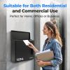 imageSereneLife Outdoor Wall Mailbox  046 Cubic FT Locking Mailbox  Easy Installation Secure Lock Mechanism  Ideal for Residential or Commercial Use  Wall Mountable 1377quot x 452quot x 1299  BlackBlack