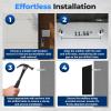 imageSereneLife Outdoor Wall Mailbox ampamp Newspaper Holder  024 FT Cubic Mailbox  Easy Installation Secure Lock Mechanism  Ideal for Residential or Commercial Use  Wall Mountable  15x3x11 in  Black