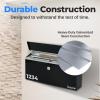 imageSereneLife Outdoor Wall Mailbox ampamp Newspaper Holder  024 FT Cubic Mailbox  Easy Installation Secure Lock Mechanism  Ideal for Residential or Commercial Use  Wall Mountable  15x3x11 in  Black