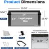 imageSereneLife Outdoor Wall Mailbox ampamp Newspaper Holder  024 FT Cubic Mailbox  Easy Installation Secure Lock Mechanism  Ideal for Residential or Commercial Use  Wall Mountable  15x3x11 in  Black