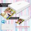 imageSereneLife Portable Instant Mobile Photo PrinterMini Compact Pocket Size Easy for TravelWireless Color Picture Printing from Apple iPhoneiPad or Android Smartphone CameraSereneLife