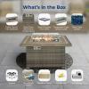 imageSereneLife Portable Outdoor Fire Pit  2in1 Steel BBQ Grill and 26quot Wood Burning Fire Pit Bowl with Mesh Spark Screen Log Grate Fire Poker and Cover for Camping Picnic BonfiresMosaic