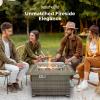 imageSereneLife Portable Outdoor Fire Pit  2in1 Steel BBQ Grill and 26quot Wood Burning Fire Pit Bowl with Mesh Spark Screen Log Grate Fire Poker and Cover for Camping Picnic BonfiresMosaic