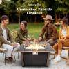 imageSereneLife Portable Outdoor Fire Pit  2in1 Steel BBQ Grill and 26quot Wood Burning Fire Pit Bowl with Mesh Spark Screen Log Grate Fire Poker and Cover for Camping Picnic BonfiresPeak Glow