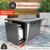 imageSereneLife Portable Outdoor Fire Pit  2in1 Steel BBQ Grill and 26quot Wood Burning Fire Pit Bowl with Mesh Spark Screen Log Grate Fire Poker and Cover for Camping Picnic BonfiresRectangle