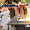 imageSereneLife Portable Outdoor Fire Pit  2in1 Steel BBQ Grill and 26quot Wood Burning Fire Pit Bowl with Mesh Spark Screen Log Grate Fire Poker and Cover for Camping Picnic BonfiresPeak Glow